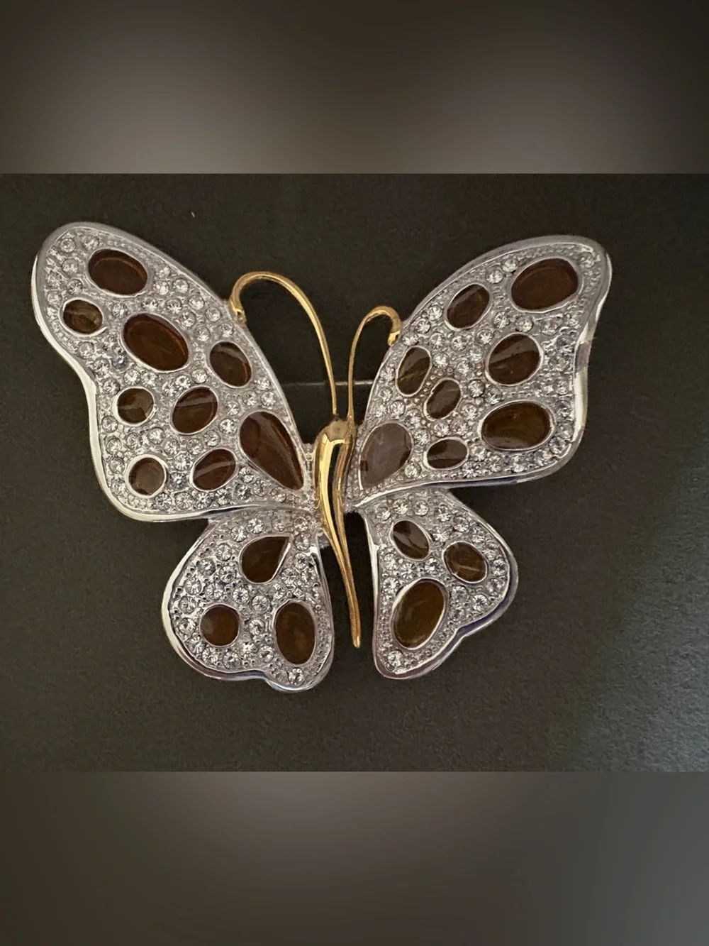Vintage Nolan Miller Butterfly Brooch - “Glamour” collection